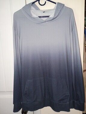 UNISEX Hoodie Shirt - Gradient Gray to Charcoal